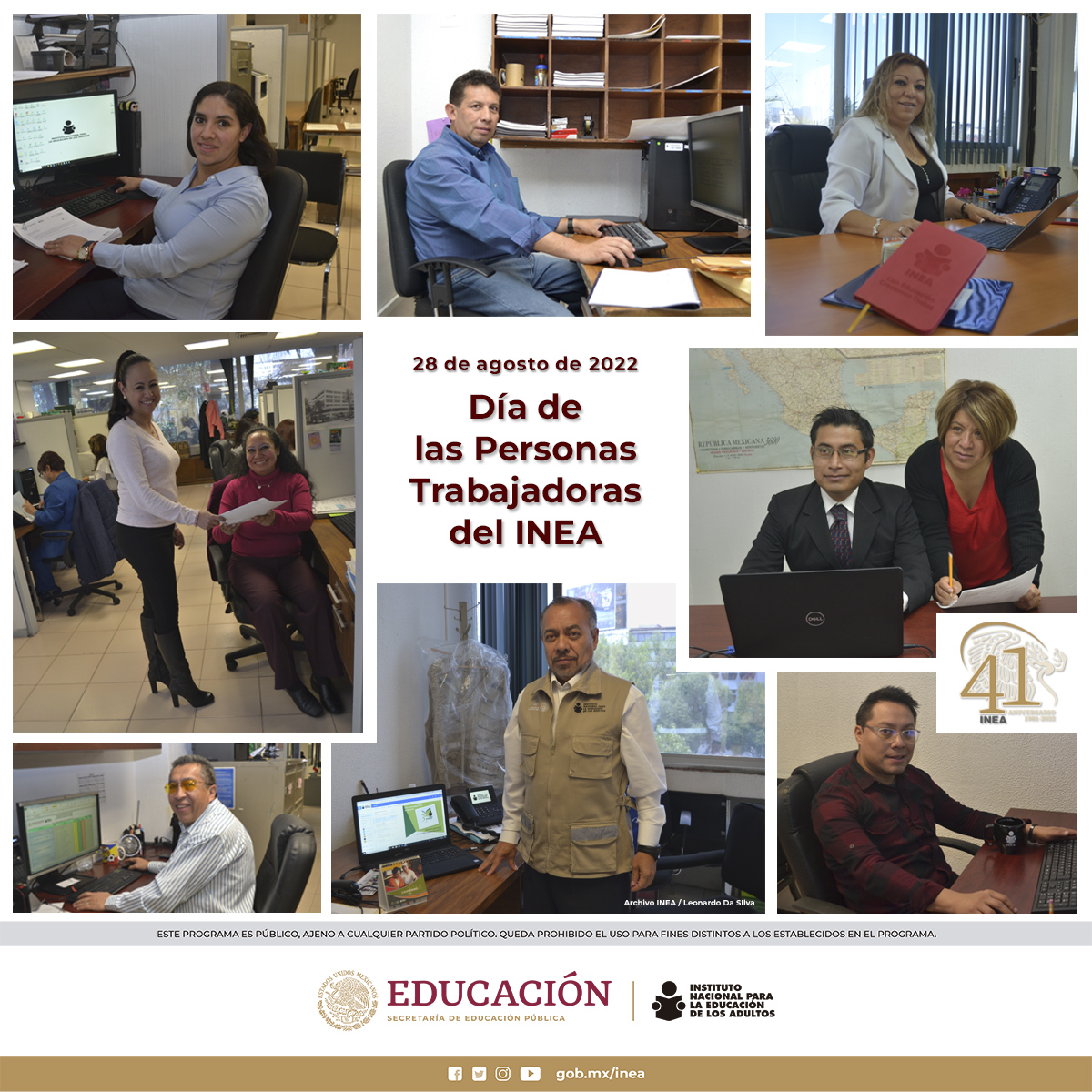 INEAmx's tweet photo. Hoy en tu día queremos reconocerte a ti, sí, a ti que formas parte de esta noble institución. 🙌🏻 

Gracias por esforzarte cada día en tus labores, tu trabajo es muy importante para abatir la exclusión educativa ✏️ en nuestro país. 👏🏻 https://t.co/cLxM6wfoSE