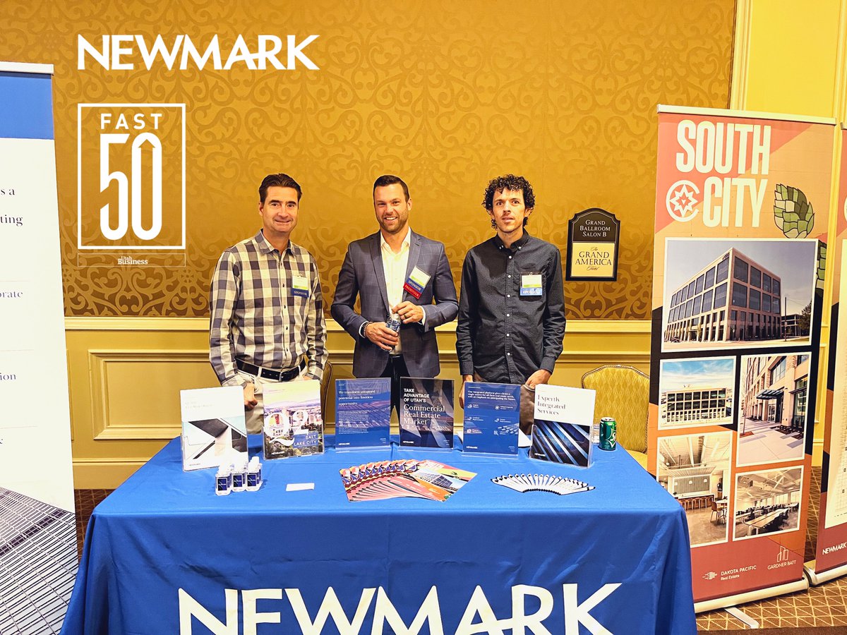 NewmarkACRES's tweet photo. Newmark is a proud presenting sponsor of the @UtahBusiness Fast 50 awards. Congratulations to this year’s recipients! Thank you for your contribution to Utah’s economic landscape.
#ubfast50 #cre #newmark https://t.co/NWqoMjAK8g