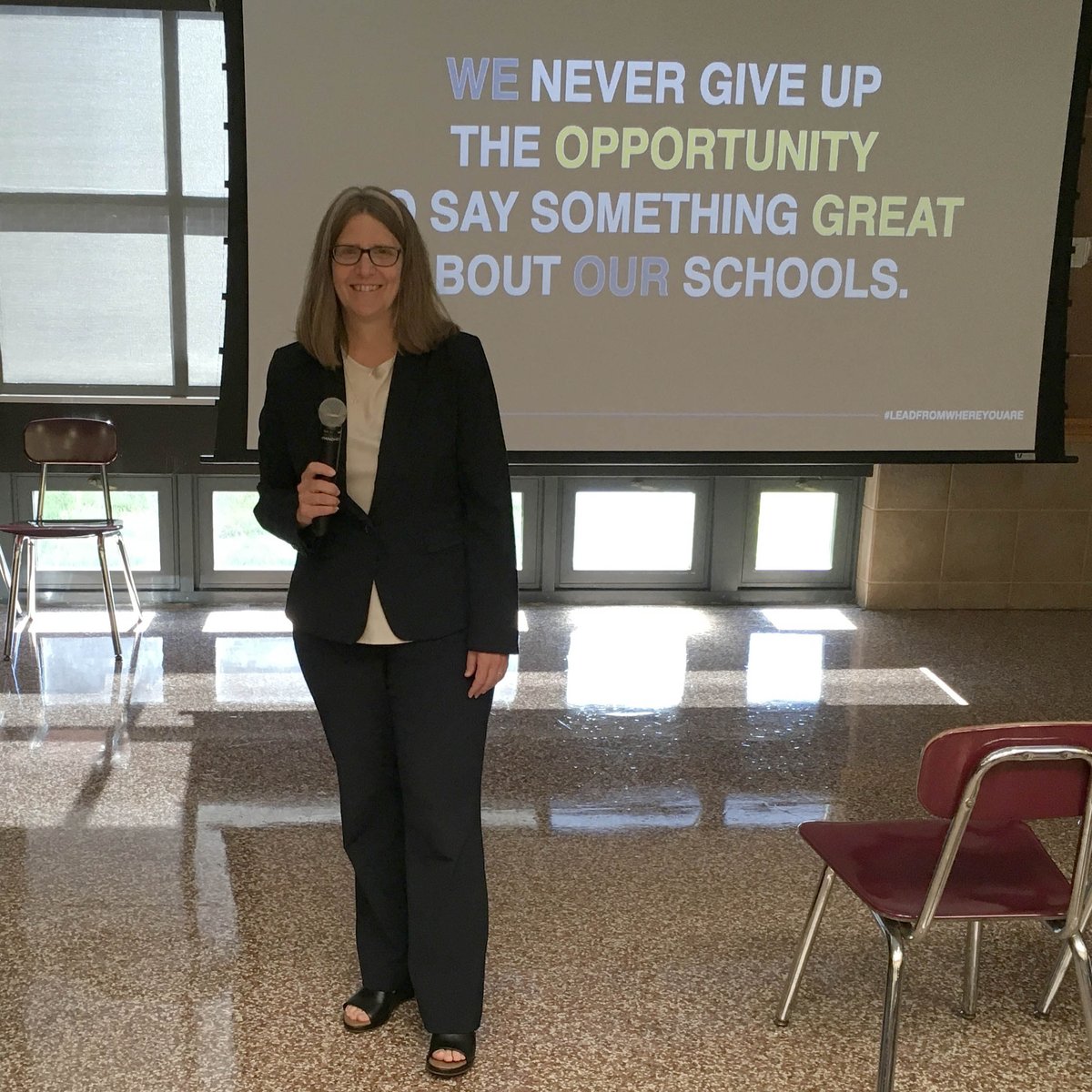LehighCTI's tweet photo. We closed out a wonderful week of professional development at LCTI with uplifting talks from Bob Nagle, our school's first director, and @Joe_Sanfelippo a nationally renown superintendent and author from Wisconsin. The #firstdayofschool is going to be #AWESOME! #opportunityahead https://t.co/423NhpeJRp