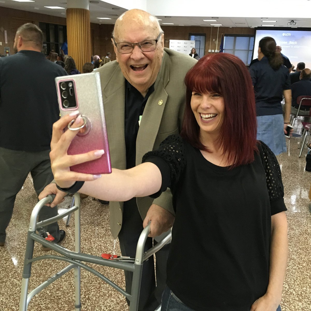 LehighCTI's tweet photo. We closed out a wonderful week of professional development at LCTI with uplifting talks from Bob Nagle, our school's first director, and @Joe_Sanfelippo a nationally renown superintendent and author from Wisconsin. The #firstdayofschool is going to be #AWESOME! #opportunityahead https://t.co/423NhpeJRp