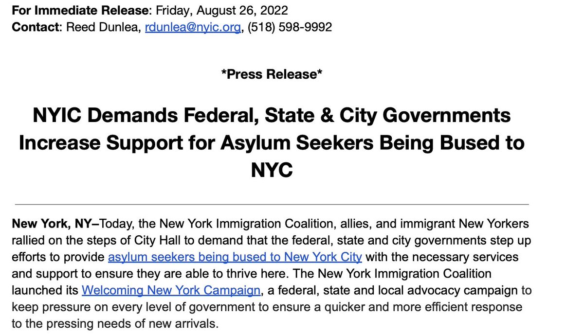 thenyic's tweet photo. 📣STATEMENT: NYIC Demands Federal, State &amp; City Governments Increase Support for Asylum Seekers Being Bused to NYC. 

"Now is the time for every level of gov. to develop a coordinated strategy that includes support for community groups..." @HeyItsMurad 

🔗https://t.co/2AMRctupMj https://t.co/432KRxydXk
