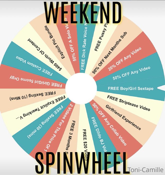 Come and play my spinwheel this weekend😘⬇️  https://t.co/g0OoXDnfD6 https://t.co/iF1s2N3S7t