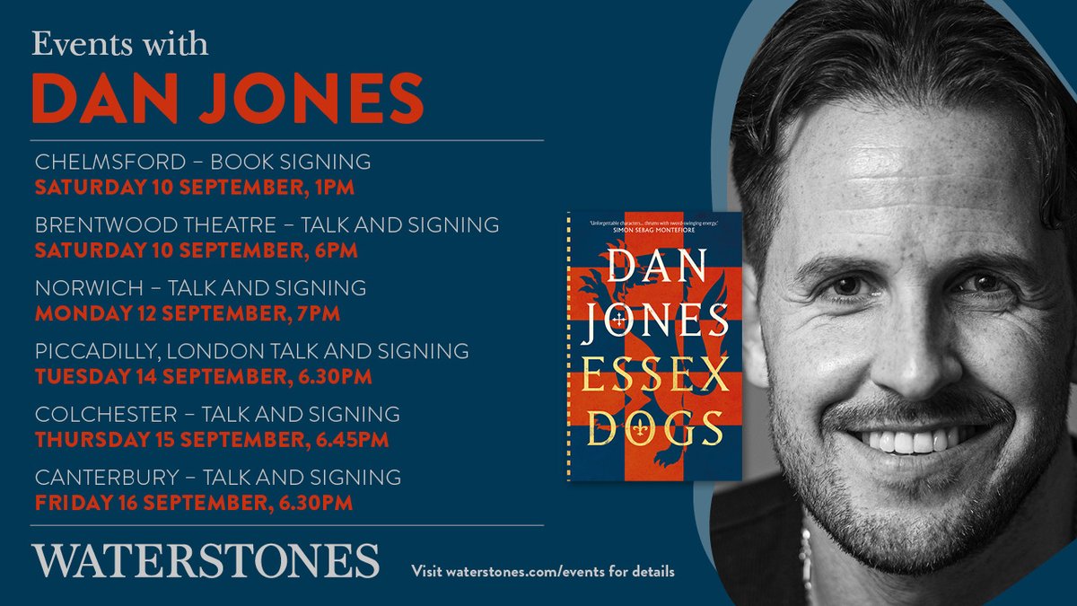eventbrite.co.uk/e/essex-dogs-a… Lots of excitement ahead of our evening with @dgjones - #EssexDogs is a gritty, no holds barred portrait of #MedievalWarfare #HistoricalFiction perfect for fans of Simon Scarrow or Conn Iggulden.