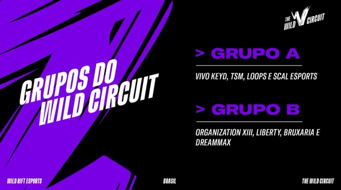 TonelloTV's tweet image. Saíram mais informações sobre a Fase de Grupos do #WildCircuit Brasil!

Grupo A: Vivo Keyd, TSM, Loops e SCAL Esports
Grupo B: Organization XIII, Liberty, Bruxaria e DreamMax

Formato todos contra todos, ida e volta.

Segue o🧵com uma breve análise dos confrontos: