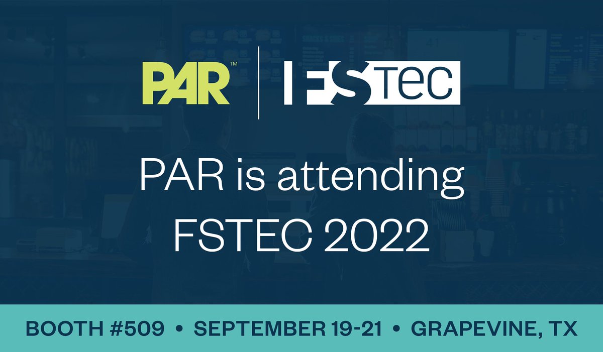 PAR_Tech's tweet photo. We can't wait to see you all at @FSTECEvent in September! We will be sharing a whole new “MENU” of solutions: MENU Technologies + @getpunchh + Data Central + PAR Infinity + Techknow 🤩

#FSTEC #RestaurantTechnology #FoodServiceTechnology https://t.co/Toz7Ks5pW4
