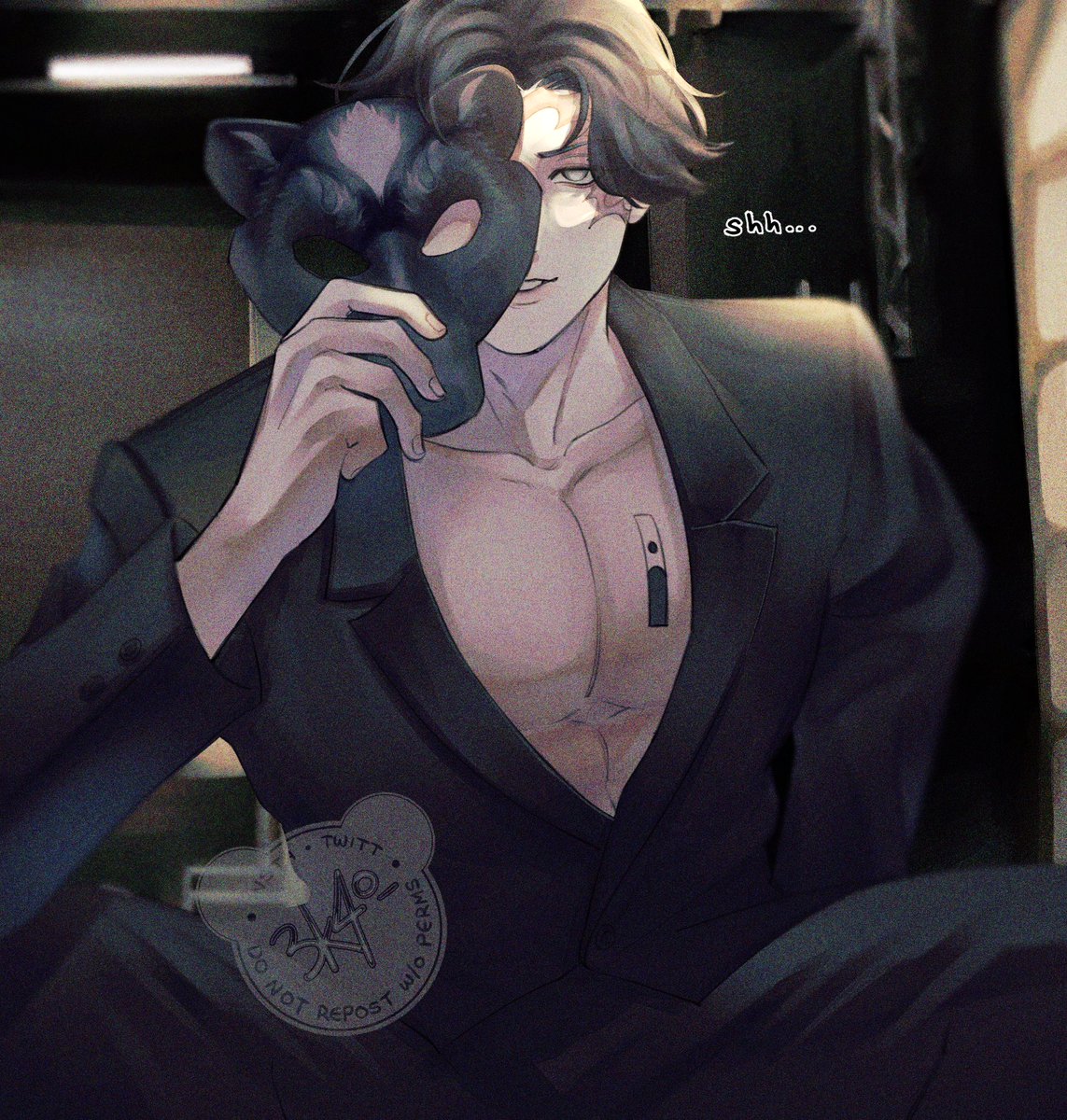 lingdian00_'s tweet photo. ghost band inspired kakucho but why does he look like the dudes from squid game 😭😭

 #東卍FA https://t.co/KAhkb5WOsC