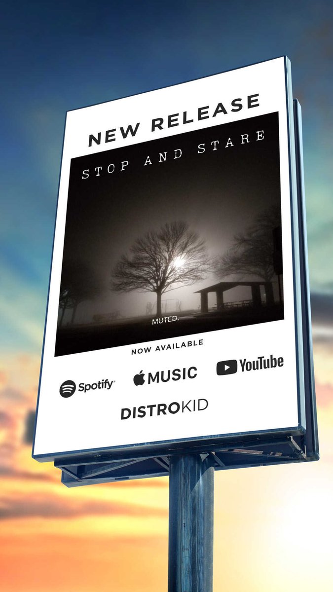 mutedofficial's tweet photo. Check it out! Distrokid made a promo card for me! Just a reminder that my first full length album “Stop and Stare” is coming out September 15!
#distrokid https://t.co/DvgA0fwdks