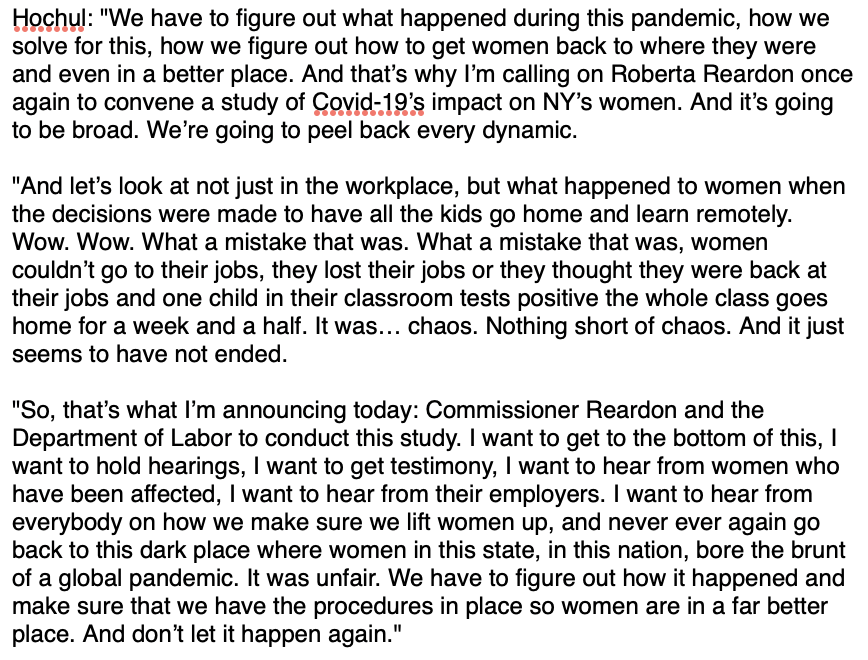 ShamikDasgupta1's tweet photo. Finally, a Democrat governor acknowledges what a mistake school closures were and how badly they affected women, and vows to get to the bottom of how it all happened. 🔥🔥🔥from @GovKathyHochul.

Your move, @GavinNewsom. https://t.co/y2tnaBNZX3