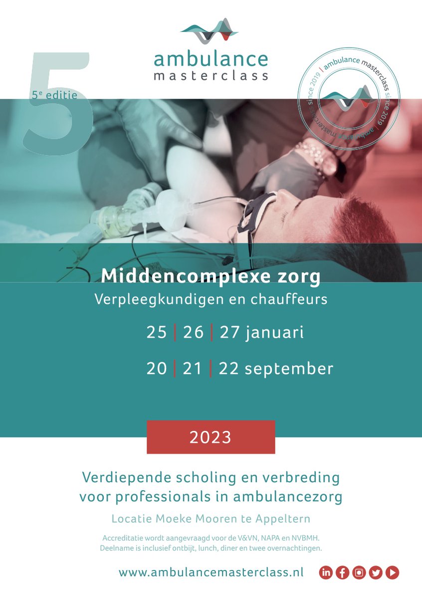 Ambumasterclass's tweet photo. Het programma voor de Ambulance Masterclass voor middencomplexe zorg. Weer bomvol interessante onderwerpen die je niet wilt missen!

Schrijf je snel in via https://t.co/VDTM03kuVz 

#ambulancemasterclass #ambulance #masterclass #ambulancezorg #verpleegkundigen #middencomplexezorg https://t.co/jCGbGdnCIg