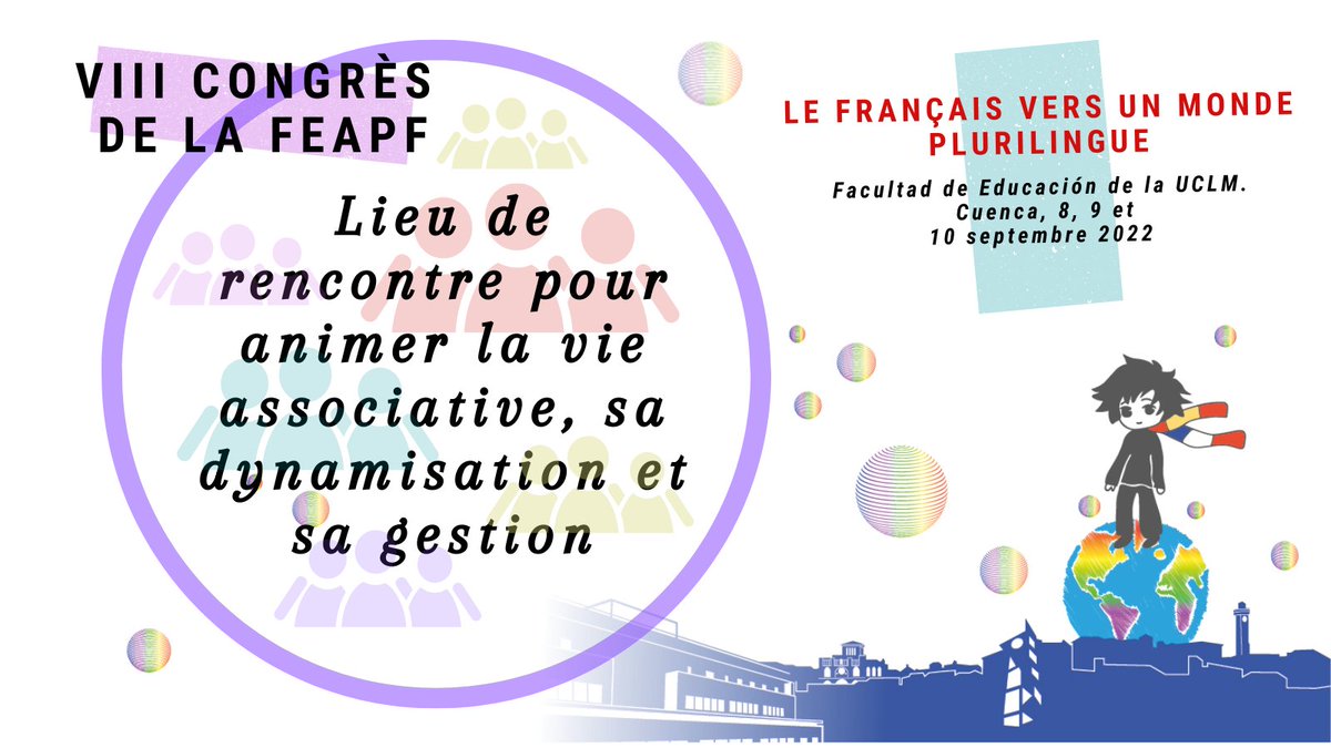 congresoFEAPF22's tweet photo. Le VIII Congrès de la FEAPF a la volonté d’être un lieu de rencontre et de formation des associations de professeur(e)s de français.
https://t.co/grGIfBj3Xf
#cynthiaeid
#diegofonseca
#julianserrano
#silviaminardi
#marynakostuik
#carmefiguerola
#afue
#anamariagomezlorenzo
#apfex https://t.co/wty1cqzpX0