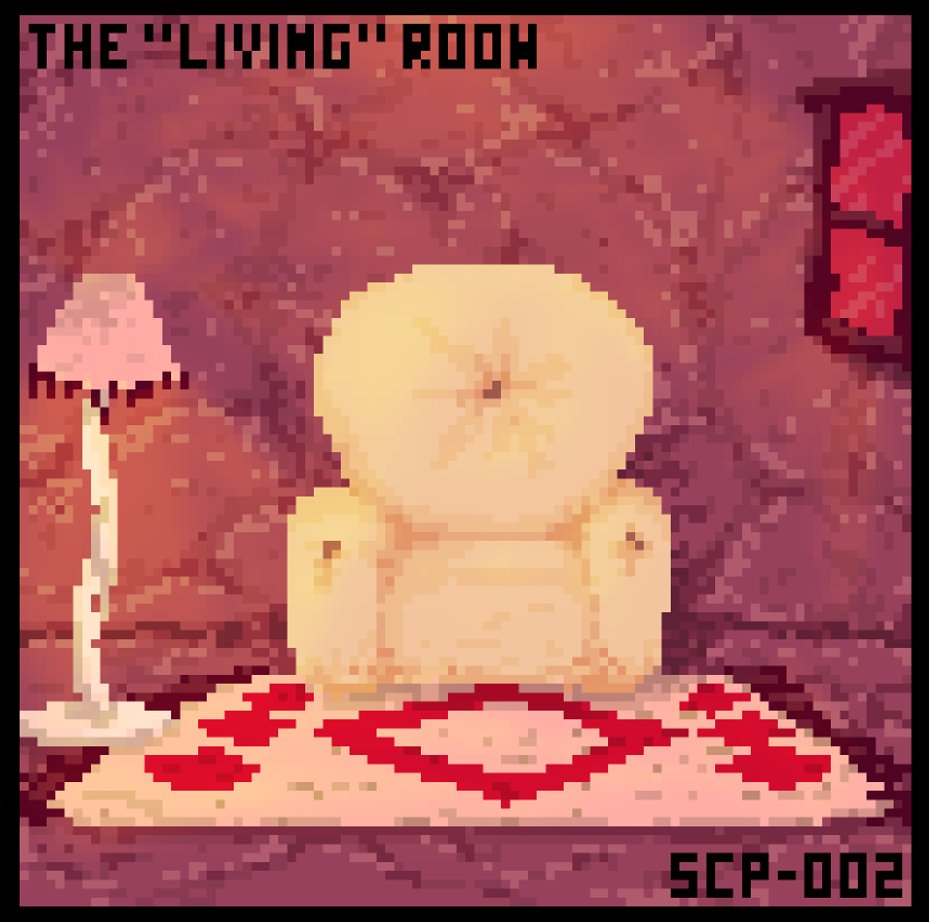 DiadaJesca's tweet photo. Wanna check out my SCP pixelarts? :3 I did some, I'm making others, soooo here is the first two! Eveeentualy I'll make the 001 theories, not now tho woo
.
#scp #SCPFoundation #scp001 #scp002 #redacted #thelivingroom #pixelart https://t.co/IDLYIDvxGs