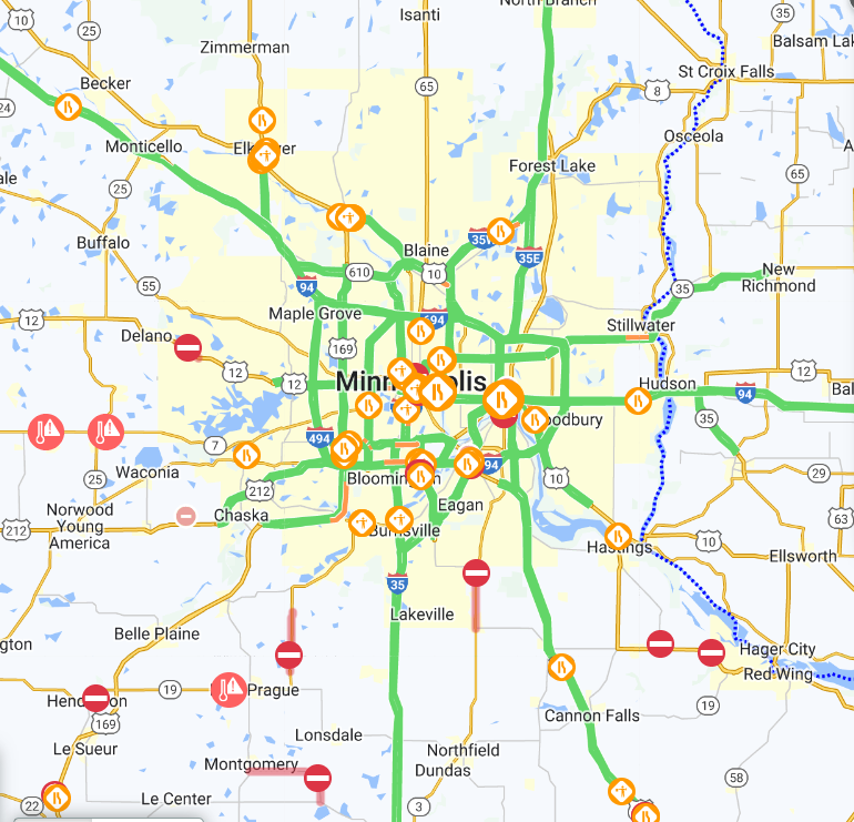 MnDOT's tweet photo. Going to the Minnesota State Fair? Know before you go.
Check https://t.co/yhtPwRwDks or the 511MN app to see slowdowns, construction zones, traffic impacts and live camera views along your route.
#MnDOT #511mn #MNStateFair https://t.co/JeVM0CZuLt