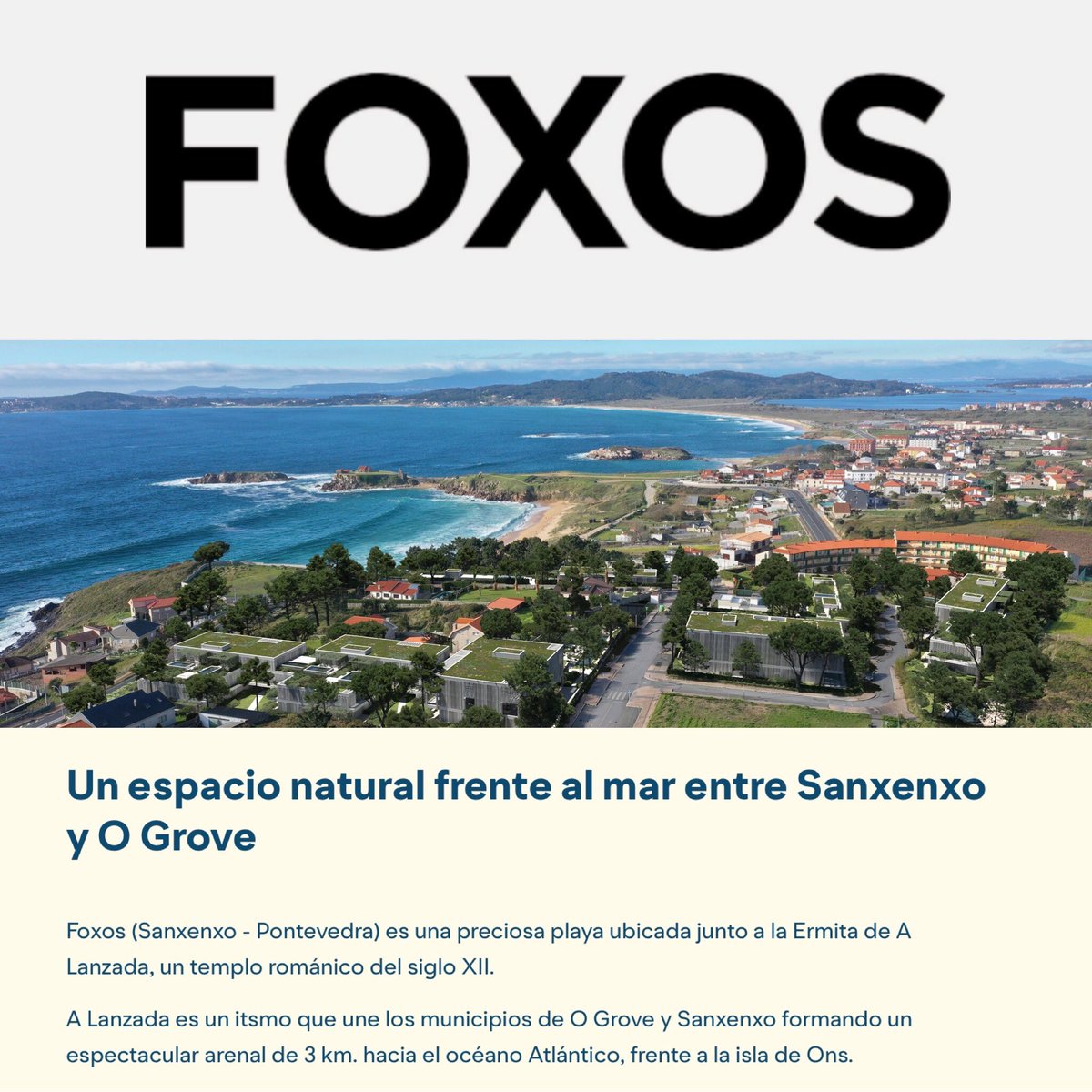 📍FOXOS | Un espacio natural frente al mar entre Sanxenxo y O Grove | grupoarial.es