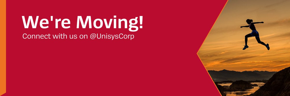 Unisys_Travel's tweet photo. We're moving to @unisyscorp! Follow us there and explore our latest thought leadership and perspectives on the issues that are shaping the future of the workplace; cloud, applications and infrastructure, and security. https://t.co/gjCEff03tW