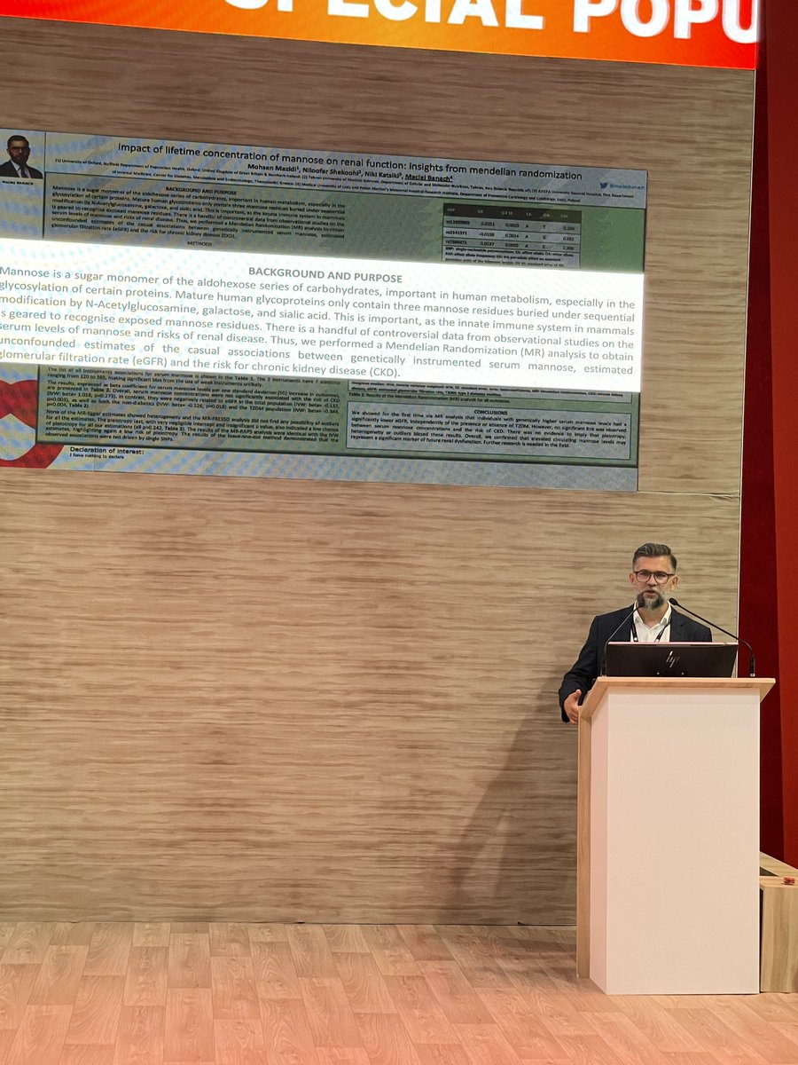 maciejbanach's tweet photo. #Mannose, can a useful #biomarker of early impairment of #renal #function that might be related to #eGFR reduction, without the diagnosis of #CKD! #esccongress2022 #ESCCongress #ESC @MoMaz20 https://t.co/VfEkJ9Llsp