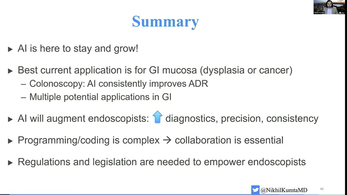 magicendoscopy's tweet photo. #MAGIC2022 #Endoscopy #Gastroenterology
#Gastrointestinal
#Pancreas

Introduction to Artificial Intelligence in Gastroenterology | Dr. Nikhil Kumta https://t.co/wNgaXQjj0h