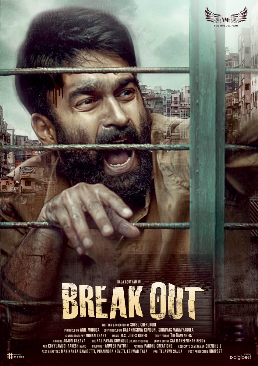 Pardhu_creative's tweet photo. Here's the First Look Poster of #RajaGoutham's Survival Thriller #BREAKOUT

design @Pardhu_creative  

Await more thrills &amp; chills💥
@its_Subbu4U
 
@anilmoduga @msjonesrupert
 #TheRevengerz @saimaneendhar
 @srivas19 @BK_Konduri https://t.co/lFWYyjgUEI