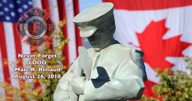 EFFU_209's tweet photo. Always Remember. Edmonton Fire Fighters Line of Duty Death, Marc R. Renaud. August 26, 2018
#edmonton #yeglife #yeg #edmontonfirefighters #edmontonfire #edmontonfirerescue #edmontonfiredepartment #yegfirstresponders #firstresponders #firefighters #iaff #iaff6thdistrict https://t.co/L3yUxUKc4m