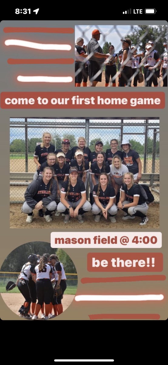 Everyone go support our softball team Today at 4:00. Wear anything Tiger spirit.🟠🐅🟠#gotigs