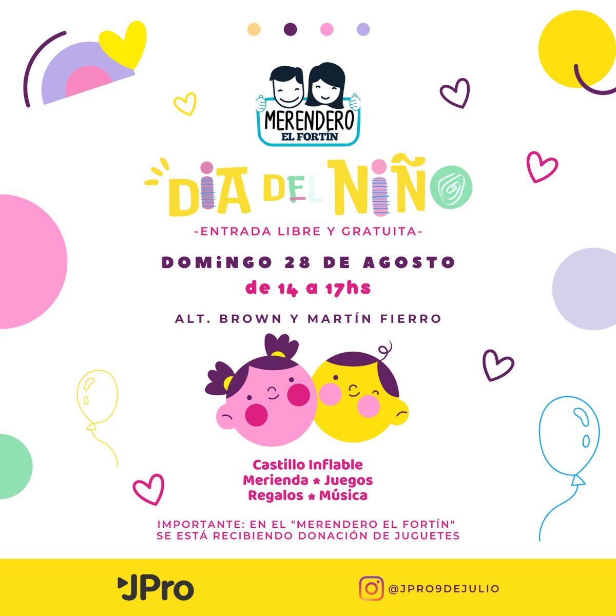 dizmart's tweet photo. Los esperamos el domingo de 14 a 17 horas y los que puedan llevar un juguete,torta o lo que sea para ver sonreír a un niño.
@proargentina #MiCity #9DeJulio en amarillo https://t.co/wGBdxa2BZ3