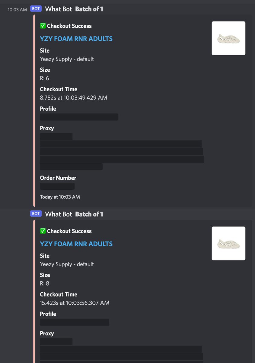 adbsrkby (@asarakby) on Twitter photo 2 pairs right in the beginning!
Bot: <a href="/whatbotsuccess/">What Success</a>
CG: <a href="/notify/">Notify</a> <a href="/SofloSuccess/">Soflo Supply Success</a>
Proxies: @OculusProxies
Gmails: <a href="/NotifyAccounts/">Notify Goods</a> 2 pairs right in the beginning!
Bot: <a href="/whatbotsuccess/">What Success</a>
CG: <a href="/notify/">Notify</a> <a href="/SofloSuccess/">Soflo Supply Success</a>
Proxies: @OculusProxies
Gmails: <a href="/NotifyAccounts/">Notify Goods</a>