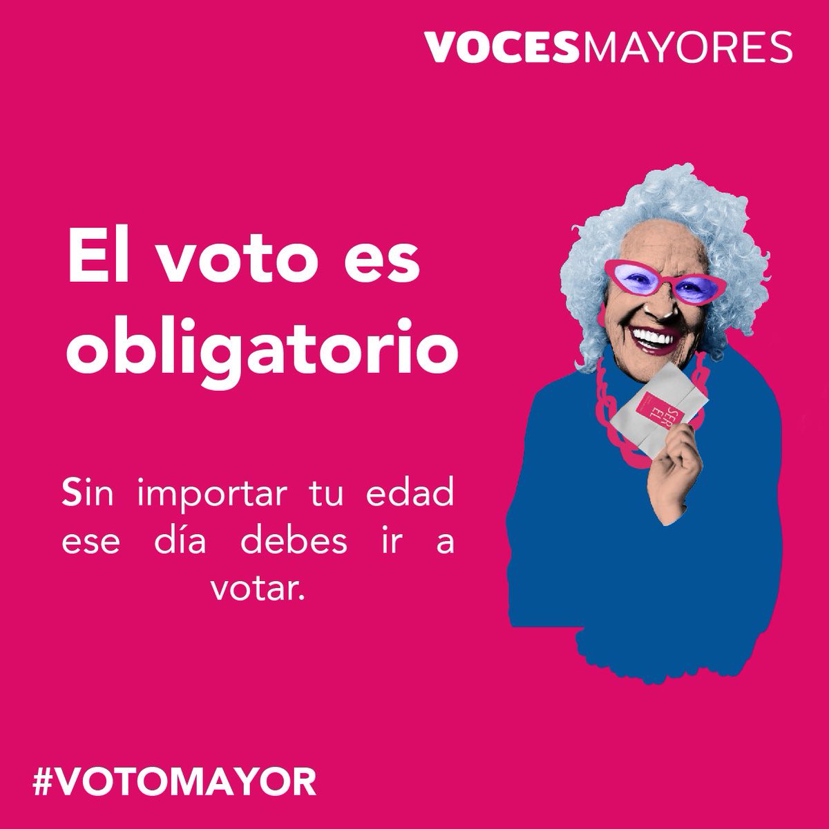 gero_zoom's tweet photo. Recuerda que en las próximas elecciones el voto es obligatorio sin importar tu edad. Puedes consultar en https://t.co/CuouHpWDYs #VocesMayores https://t.co/IMQggN6QCs