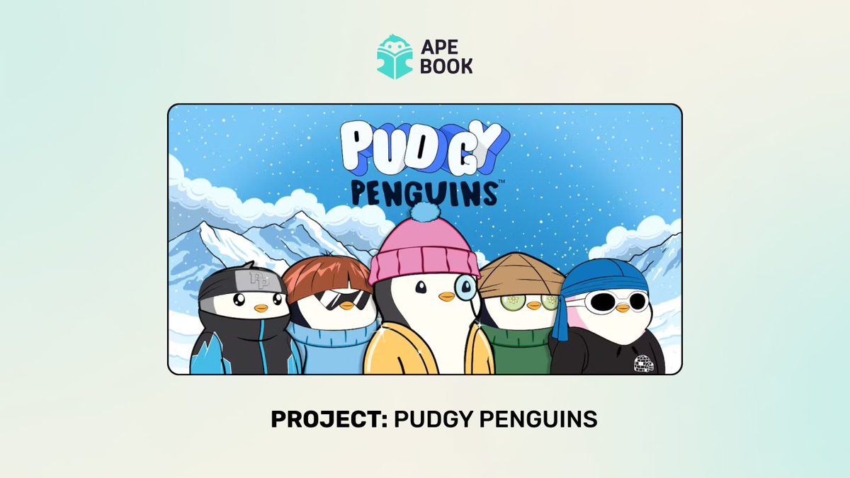 Apebook_NFT's tweet photo. Introducing our 1st ApeBook 📘

Today's Ape: @pudgypenguins
 
Ape Rating: 8.5/10 ⭐️
 
A1/ PudgyPenguins 🧵 https://t.co/yPhKVuhPCV