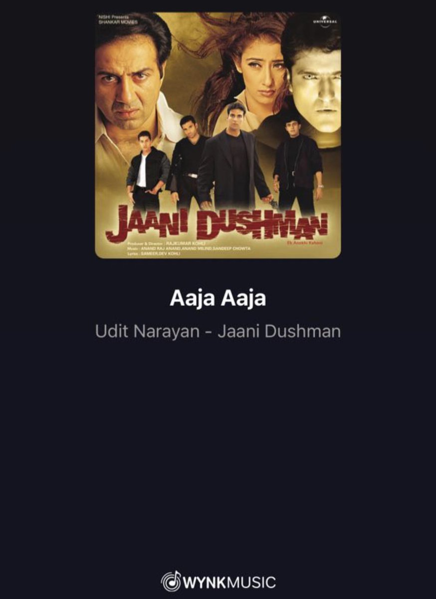 WynkMusic's tweet photo. Public Service Announcement!!!📣

There are 76 “AAJA’s” in the song “AAJA AAJA” from the movie Jaani Dushman!!!

That’s the admin’s productivity for the day😛

🔗 https://t.co/05JUZEoJgJ

#PSA #AkshayKumar #JaaniDushman #MusicalTrivia #LazyDay #Friday https://t.co/3s3bTDL1uS