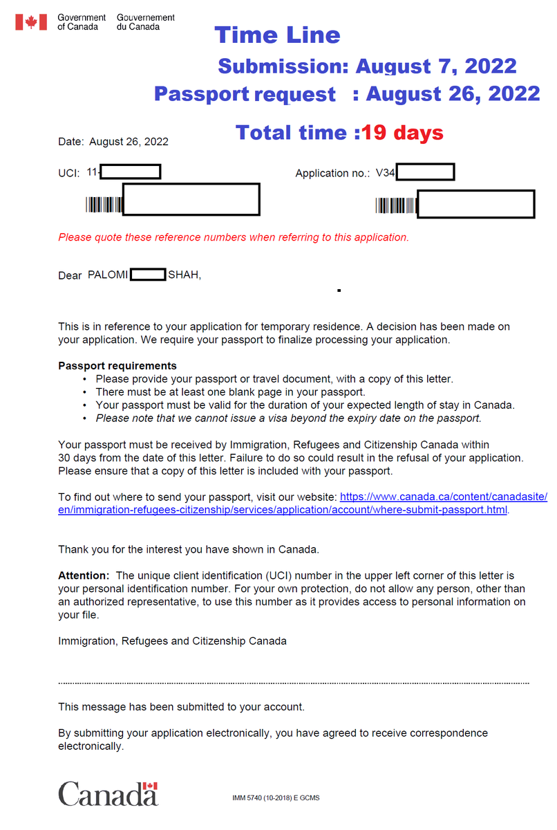prabhsingh_rcic's tweet photo. Another success story :Our client received Passport request in 19 days. IRCC has shown great processing time for multiple entry applications.
#Multipleentry #TRV #studypermit #workpermit #incanada #applicant https://t.co/LLK43sKMFh