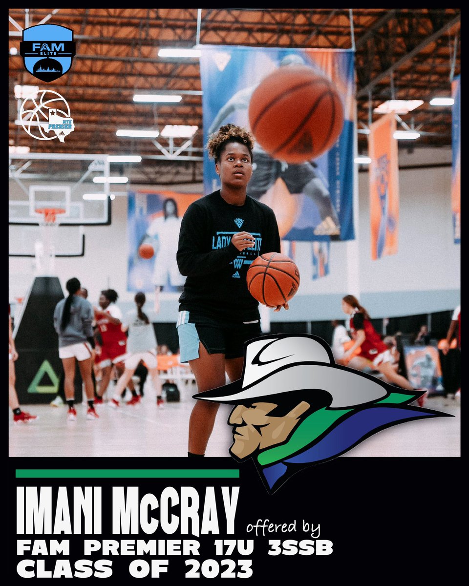 FAMhoopsGbb's tweet photo. 2023 G Imani McCray (@ImaniMcCray1) earns her first offer from Western Texas College @WTCHoops! #LadyWesteners πππ
Congrats FAM!
#LadyFAMelite π€ @WTXPremierhoops
#FAMPremier3SSB / / / ππ₯ https://t.co/Hhxe29khE4