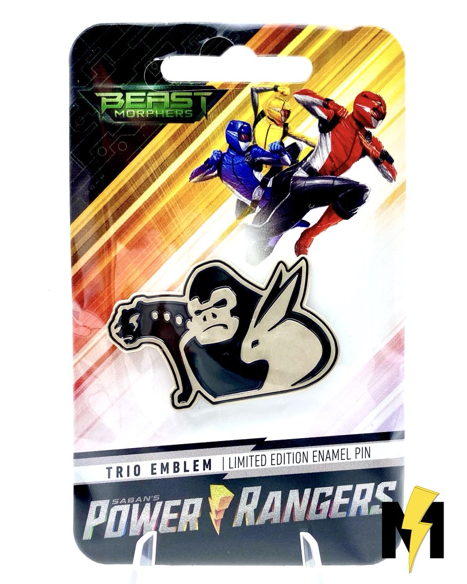 morphinmuseum's tweet photo. #ActivateBeastPower! A Limited Edition Enamel Pin of the Beast Morphers main trio [only 100 made!] from Lineage Studios. 

#MorphinMuseum Exhibit 0253 ⚡️
Series: #PowerRangers Beast Morphers
Episode: Beasts Unleashed
Year: 2019
#PowerRangersPowerWeek #PowerWeek #PowerMonth https://t.co/xtQ2FaeTgF