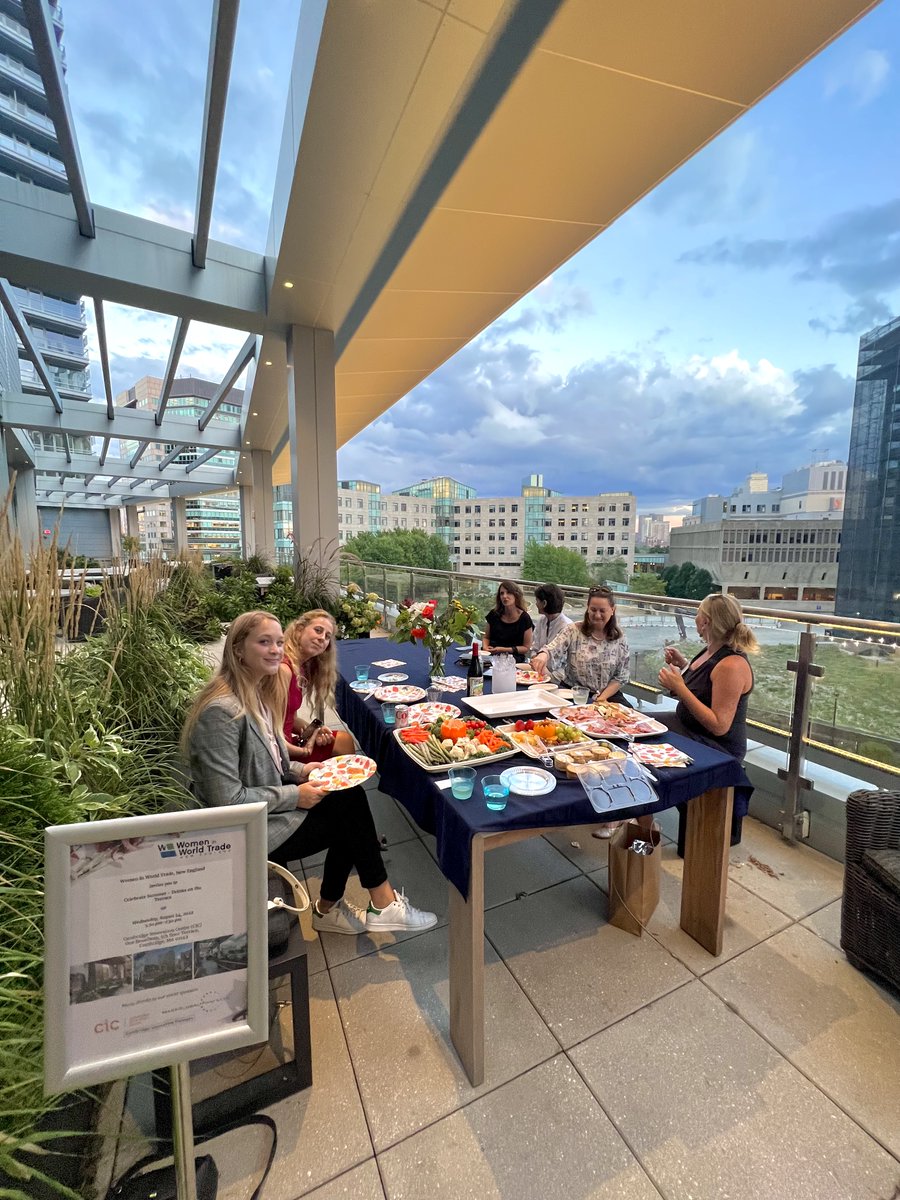 Thank you all for joining us for the Women in World Trade New England's Summer Celebration at @CICcambridge's terrace this past Wednesday! Thank you to our sponsors #MassGlobalPartners, #CambridgeInnovationPartners &amp; #CIC!