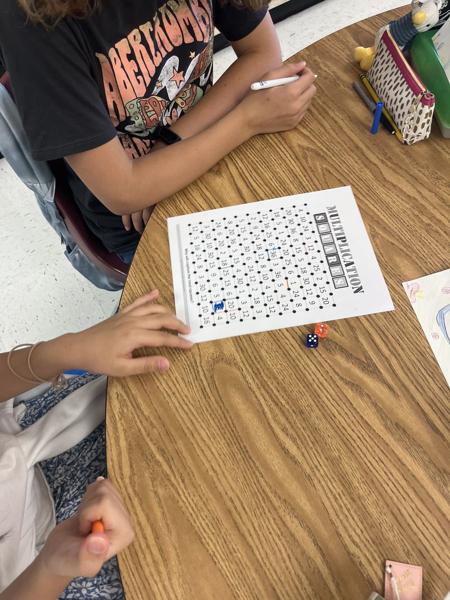 MrsLPTeaches's tweet photo. We’ve got skiiiiiiiills, they’re multiplyin’! #charger and our 5th graders are learning the routines and expectations of math games during math workshop #learningisfun @BullRunES @MathematicsFcps https://t.co/AYwKtjCQju