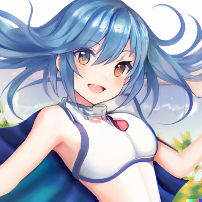 AIの色々な機能を使ったイラスト生成。まず2枚目を顔に特化したAIで作成。outpaintingを使って2枚目 -> 3枚目 -> 1枚目の順番で作成。手がうまくいかないのでinpaintingでりんごでも持たせて誤魔化しています。 