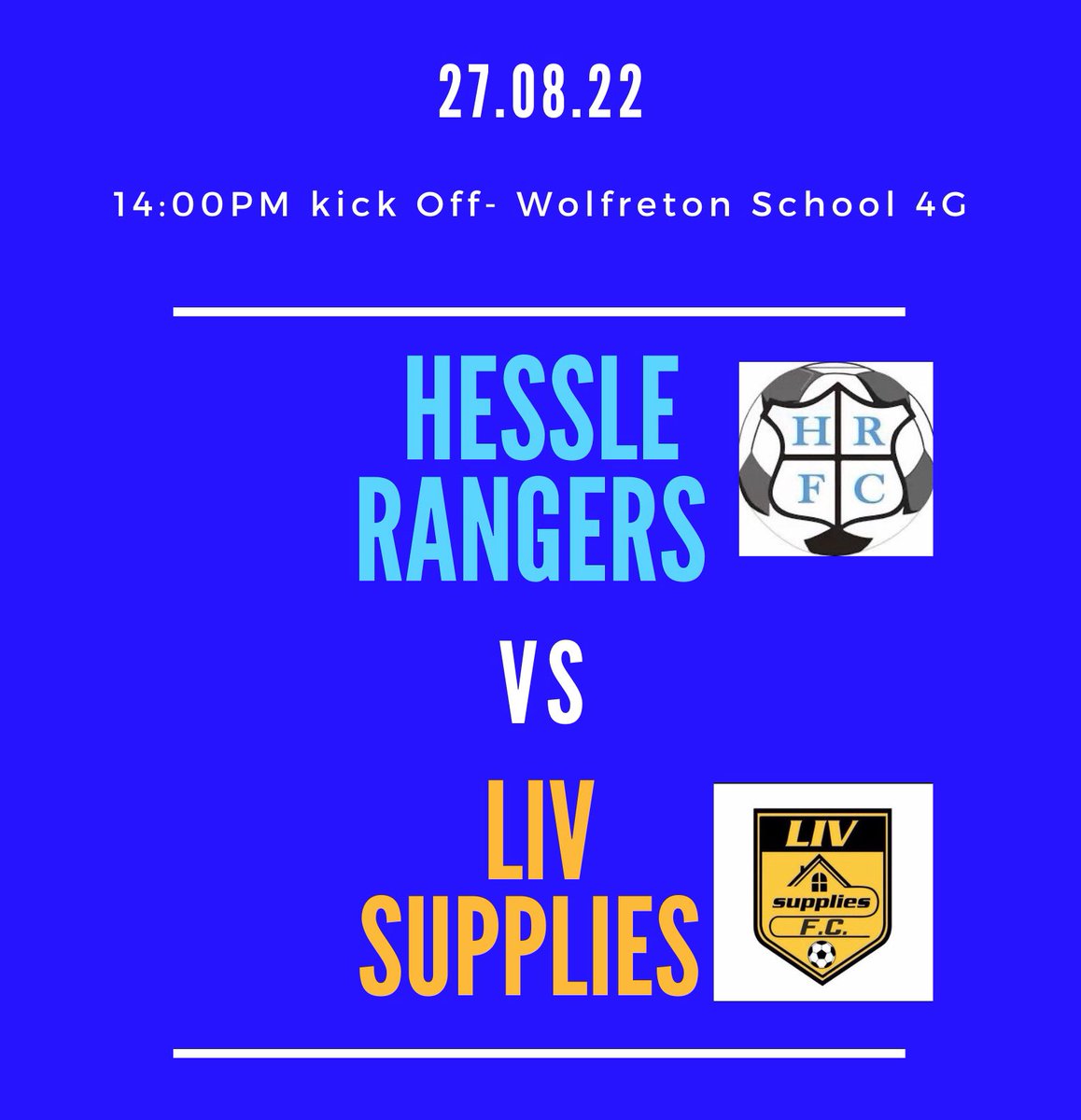 A reminder that tomorrow we take on <a href="/LIVSUPPLIES_FC/">LIV Supplies FC</a> in our second game of the season. We are hoping to bounce back after a disappointing result last time out. 

Up the Rangers 🔵⚪️