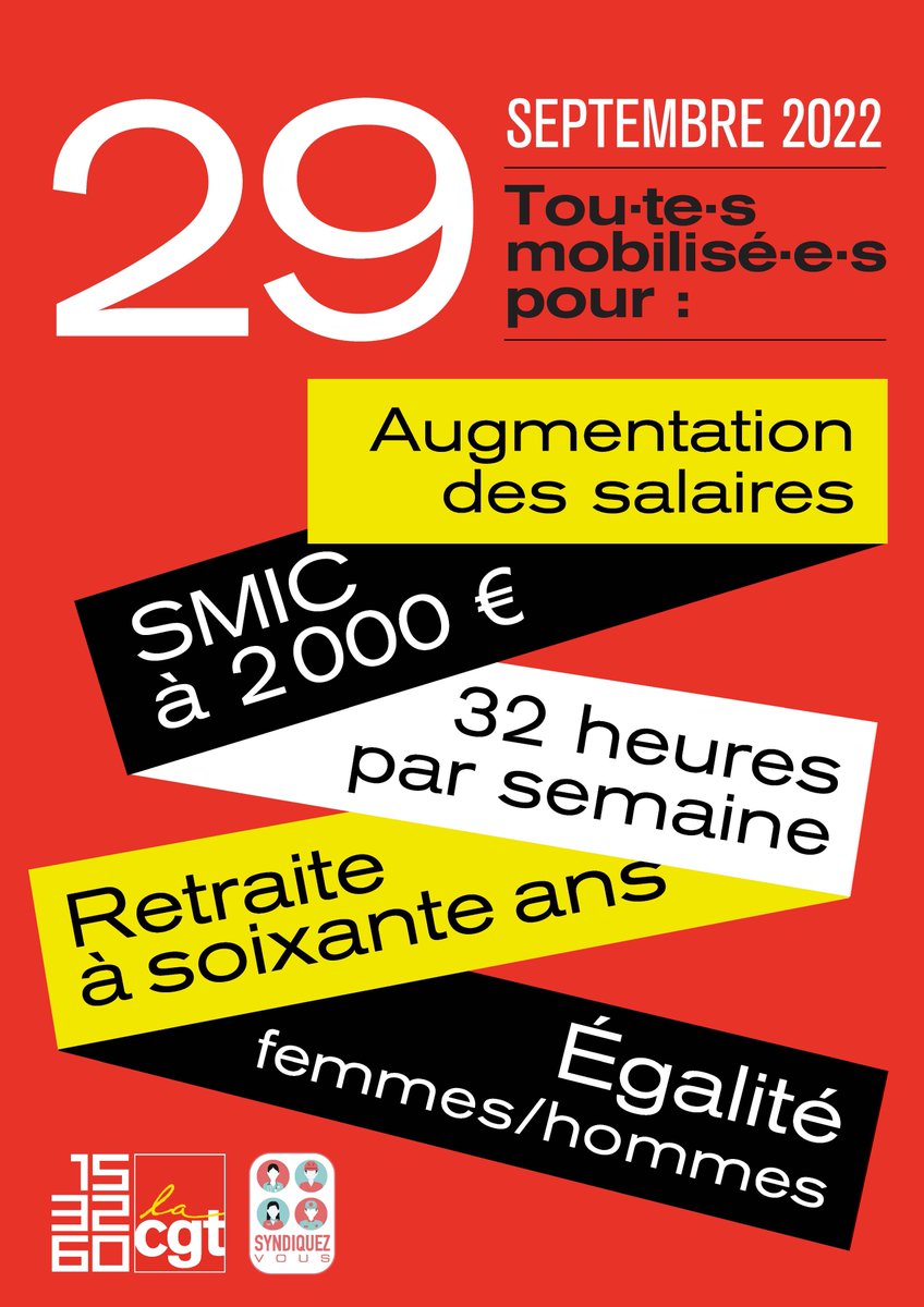 22 et 29 septembre rendez vous interprofessionnel de cette rentrée sociale placée sous le signe de la hausse des revenus et des droits sociaux...