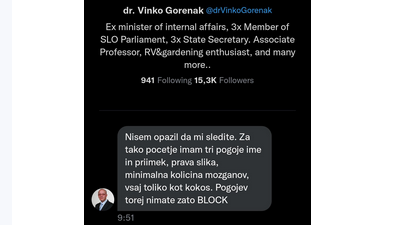 danilo3been's tweet photo. Ha ha ha, mentalni revež pač izhaja iz trde KOMUNISTIČNE PARTIJE in mentalni preskok ni možen pa če še tako trdi, da je "bivši" 🚩🦎
Prvaki v blokadah so SDS in njihovi malikovalci. Zaprti v svojem mehurčku iluzij, da so desni. #Noup https://t.co/yVfSRCV2xX
