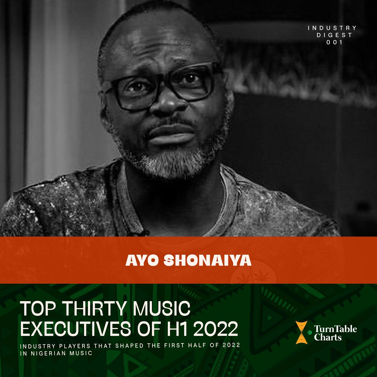 Meet the #TurnTablePowerList of H1 2022 in Nigerian music 

— Oye Akideinde (<a href="/oyeakd/">Oye Akideinde</a>)
— Nnamdi Okafor (<a href="/NchaNnamdi/">Ncha Nnamdi</a>)
— Ayo Shonaiya (<a href="/AyoShonaiya/">Ayo Shonaiya</a>) 

See full list here bit.ly/3APC8b9