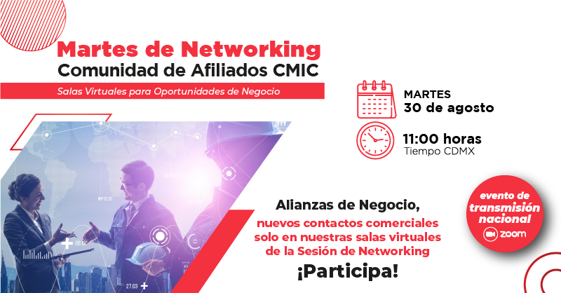 Te esperamos todos los martes a las 11:00 horas vía zoom en la transmisión nacional interactiva, donde podrás elegir alguna de las salas virtuales para intercambiar experiencias y formar alianzas estratégicas para tu empresa constructora.

Regístrate en:
cmic.org.mx/cmic/eventos/n…