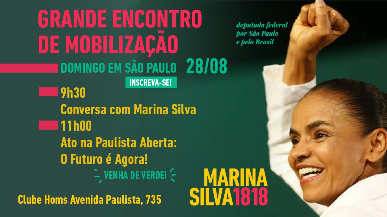 Marina Silva on X: Nossa agenda neste domingo começa às 09h30 no