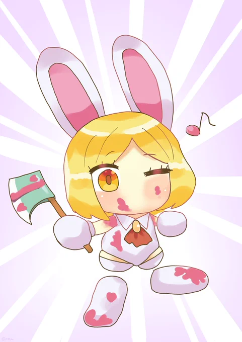 #1日1バニヤン #FGOパワポケの日とのことでパワポケ風バニーヤンです。ベリーソース付きVerもどうぞ 