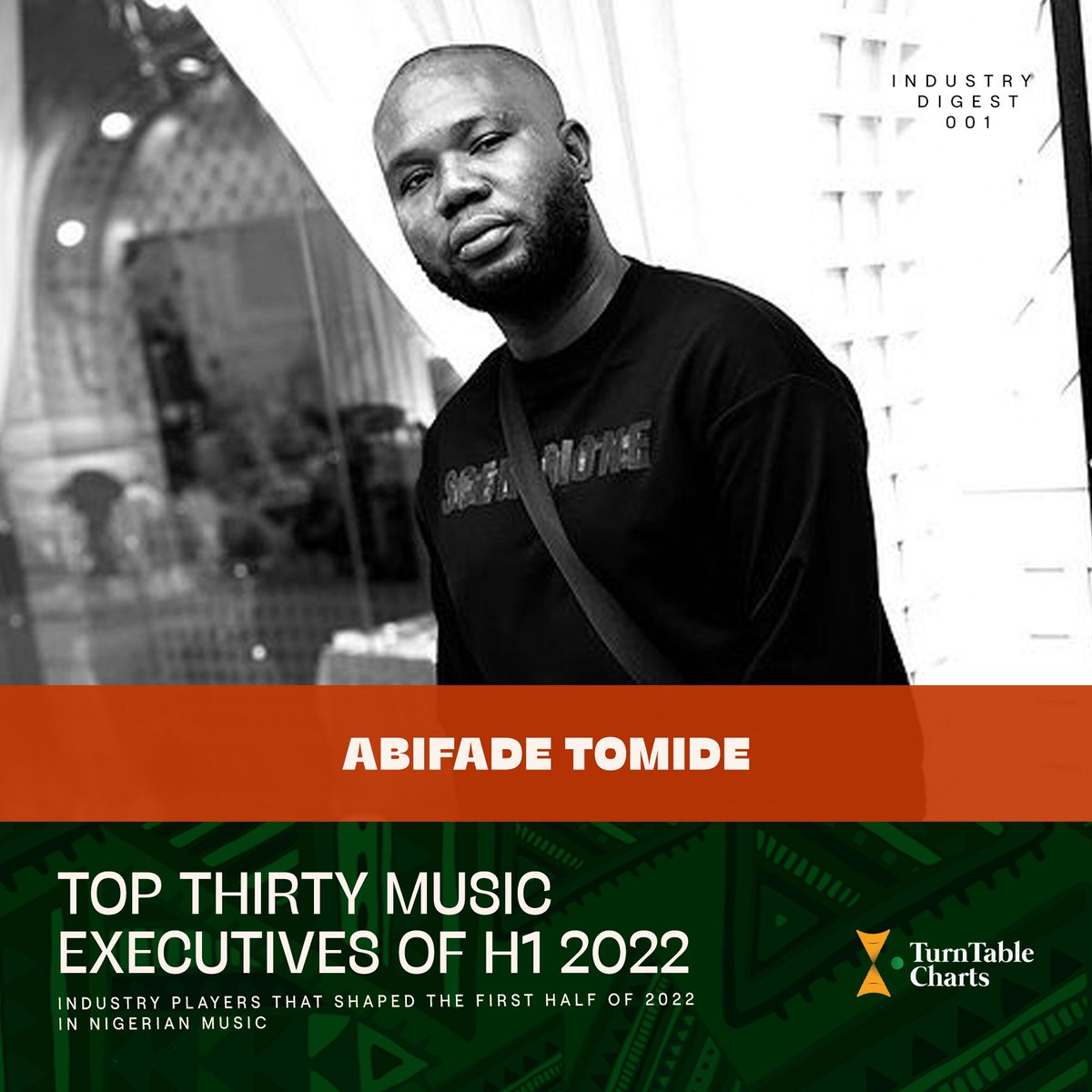 TurntableCharts's tweet photo. Meet the #TurnTablePowerList of H1 2022 in Nigerian music 

— Abifade Tomide (@BayarnOfLagos) 
— Wale Davies (@ShowDemCamp)
— Asa Asika (@AsaAsika) 

See full list here https://t.co/ljbH6hBFpP https://t.co/gObQgM9bpL