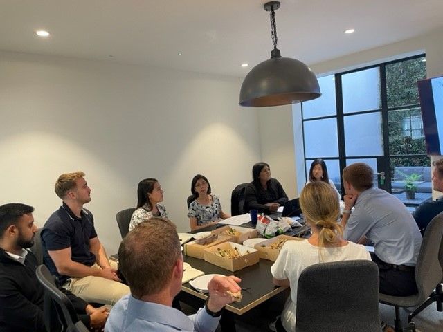 TrimontREA's tweet photo. At Trimont, our global team of subject matter experts are continually adding to their knowledge base to better serve clients. 

This month, Meera Balachandra and Chiara Panzeri led a #CRE Warehouse Loan Workshop in our London office, detailing loan structures, analysis and more. https://t.co/H1PCicr95V