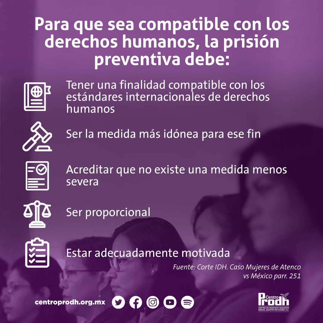 CentroProdh's tweet photo. Lamentamos la posición de @SEGOB_mx sobre #PrisiónPreventiva oficiosa y sobre la relevancia de los tratados internacionales de #DDHH. Recordamos lo señalado por la @CorteIDH en el caso #MujeresdeAtenco, que seguramente se confirmará en el caso de García Rodríguez y Reyes Alpízar https://t.co/bSTM48H2J9