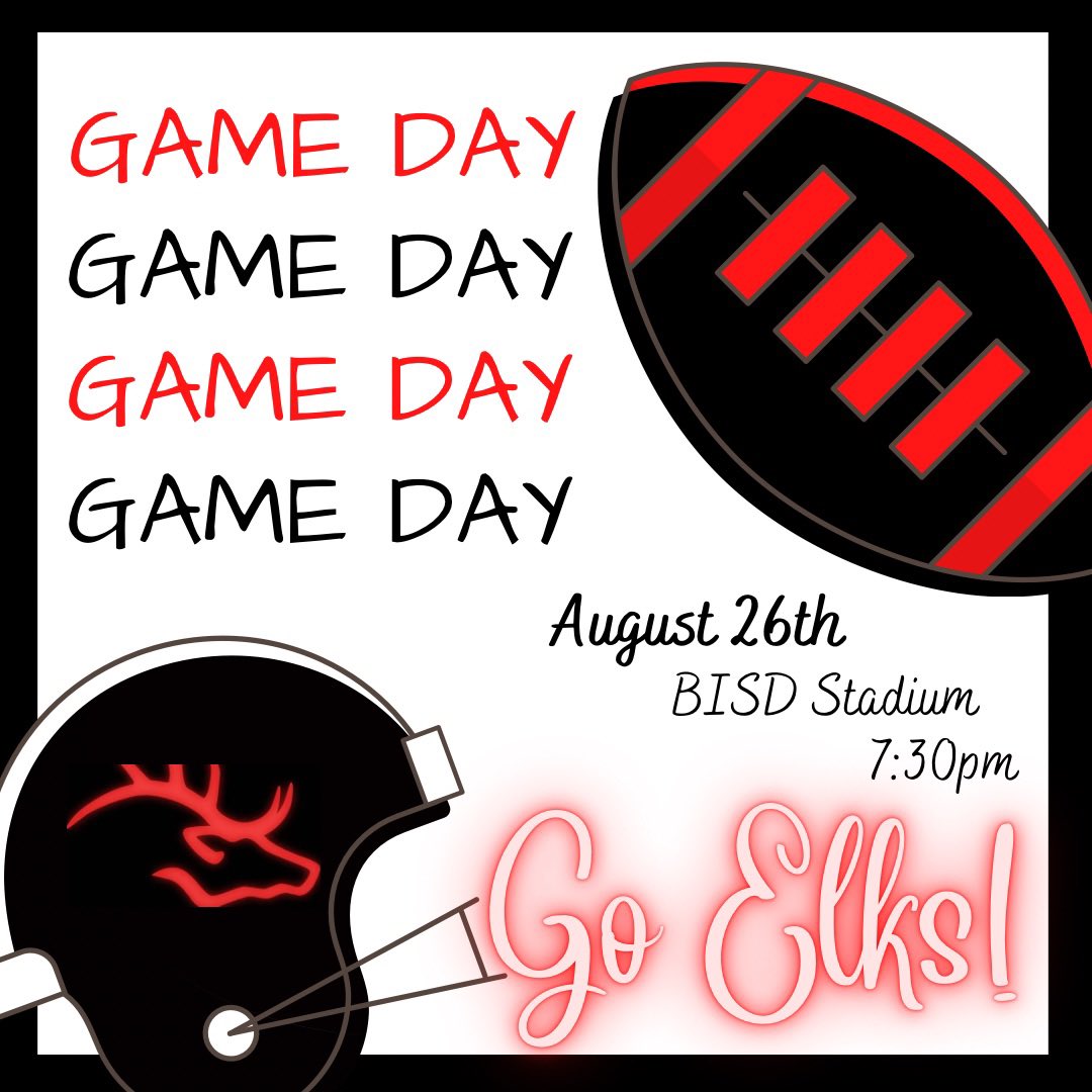 BHSelk_cheer's tweet photo. We are excited to kick off football 🏈 season tonight against Centennial! Come out tonight and help us cheer! Go Elks! ⚫️📣🔴 @AYGATT_recruits #keeptheboot #rackem #redout https://t.co/RnfVk6iyq8
