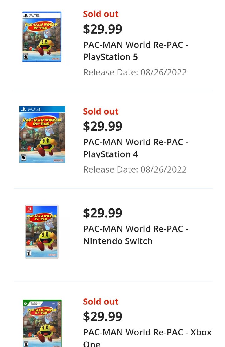 The14thDemon's tweet photo. Never seen a game out of stock this much. https://t.co/z5cEVkOBaW
