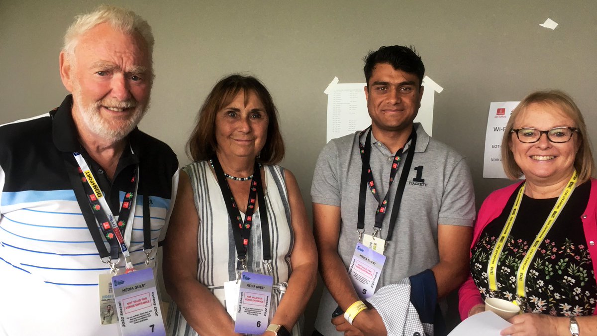 tmsproducer's tweet photo. Brilliant to welcome Adnan Miakhel the star of the @flintoff11 “Field of dreams” programme on @BBCOne. 

He’s here with his foster parents Elaine and Barry. 

#BBCCricket https://t.co/FNsiqHt5he