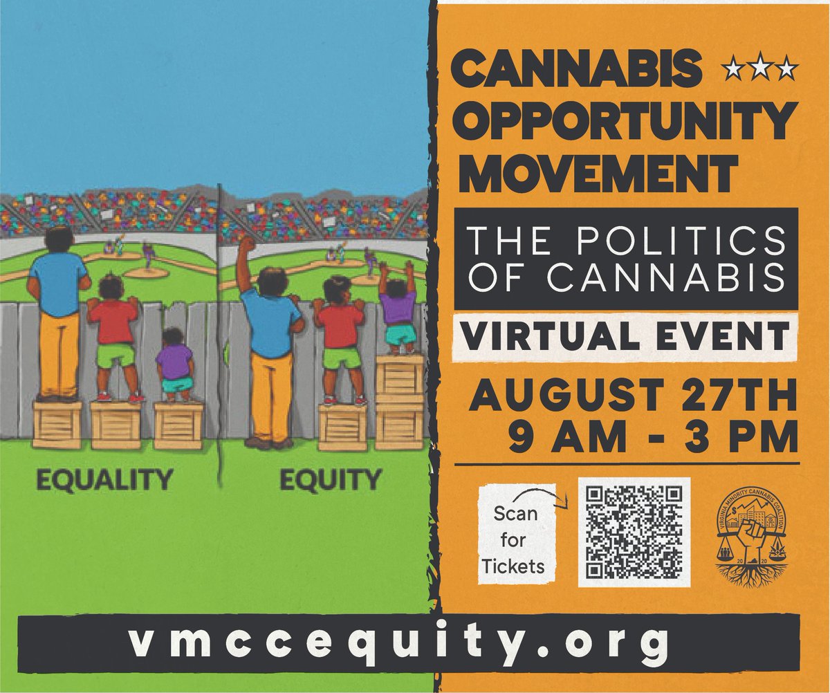 VMCCEquity33's tweet photo. Join us tomorrow for the conclusion of our summer series #CannabisOpportunityMovement with a discussion on the politics of cannabis.

Hear from policy experts, cannabis entrepreneurs, cannabis advocates and more.
Registration &amp; tickets are available: https://t.co/7rWl67JdmL https://t.co/8qNiKvTofG