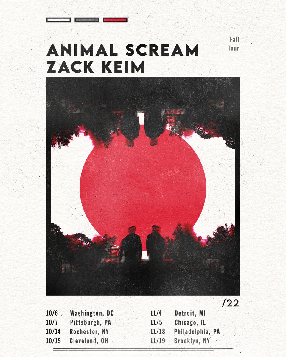 zackkeim's tweet photo. Just announced! 🚐🔥FALL TOUR 2022 ZACK KEIM w/ @Animal_Scream.

Can't wait to perform my songs with my newly formed band

TICKETS LINK HERE
https://t.co/czBJzQNrOz

Poster design by Benjamin Brady #animalscream #zackkeim https://t.co/4ALMwu21xW