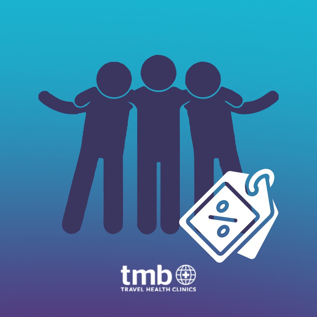 Listen up! 👂

If you're travelling in groups of 10 or more, the Tropical Medical Bureau offers DISCOUNTS on all travel health services provided!

#travel #heath #Ireland